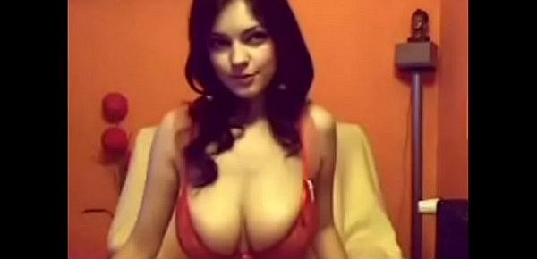  Hot sexy girl with big boobs on webcam